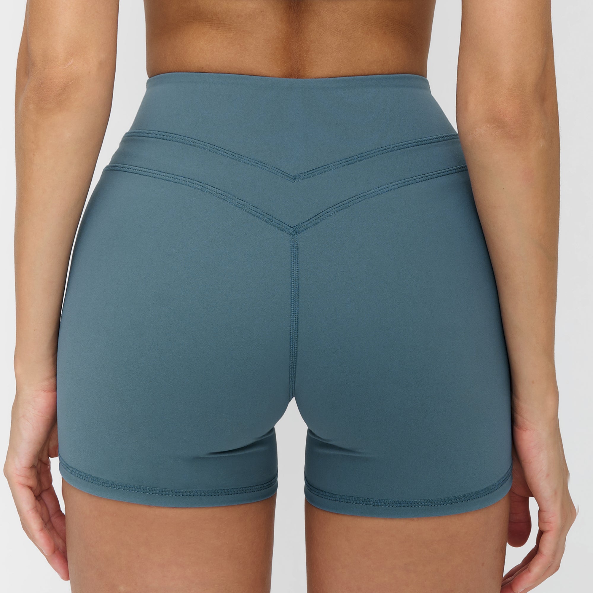Peach-Lift High-Waisted Fitness Shorts
