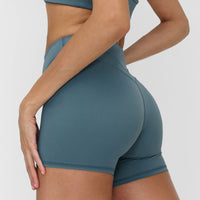 Peach-Lift High-Waisted Fitness Shorts