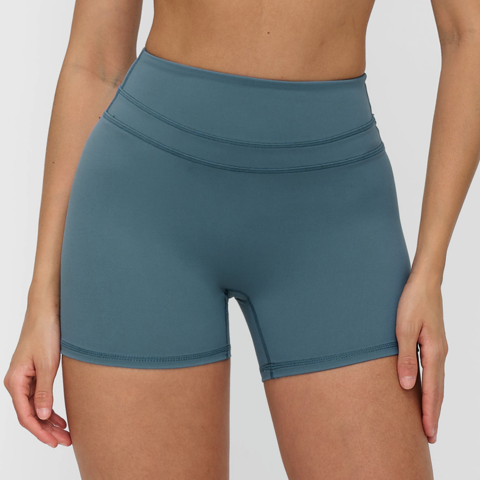 Peach-Lift High-Waisted Fitness Shorts