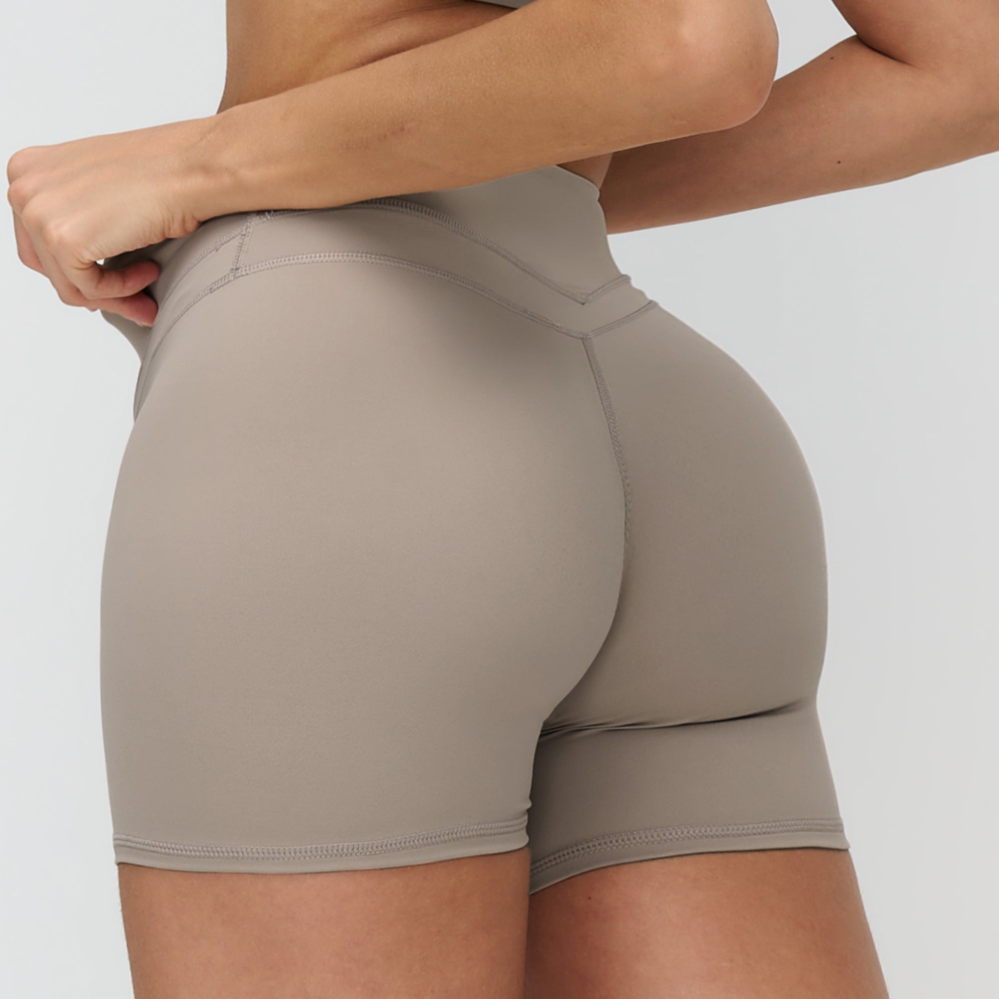 Peach-Lift High-Waisted Fitness Shorts