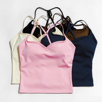 Cross-Back Padded Tank Top