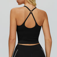 Cross-Back Padded Tank Top