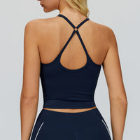 Cross-Back Padded Tank Top