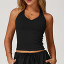 V-Neck Halter Back Sports Tank