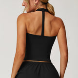 V-Neck Halter Back Sports Tank