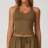 V-Neck Halter Back Sports Tank