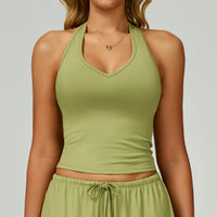 V-Neck Halter Back Sports Tank