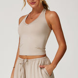 V-Neck Halter Back Sports Tank