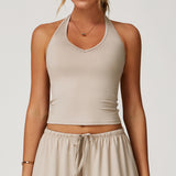 V-Neck Halter Back Sports Tank