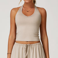 V-Neck Halter Back Sports Tank