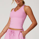 V-Neck Halter Back Sports Tank