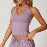 V-Neck Halter Back Sports Tank