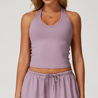V-Neck Halter Back Sports Tank