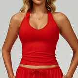 V-Neck Halter Back Sports Tank