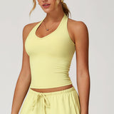 V-Neck Halter Back Sports Tank