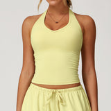 V-Neck Halter Back Sports Tank