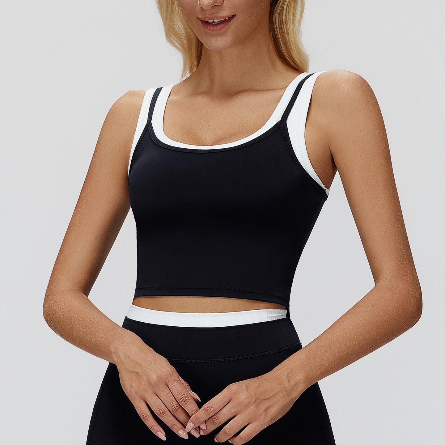 Contrast Two-in-One Tank Bra