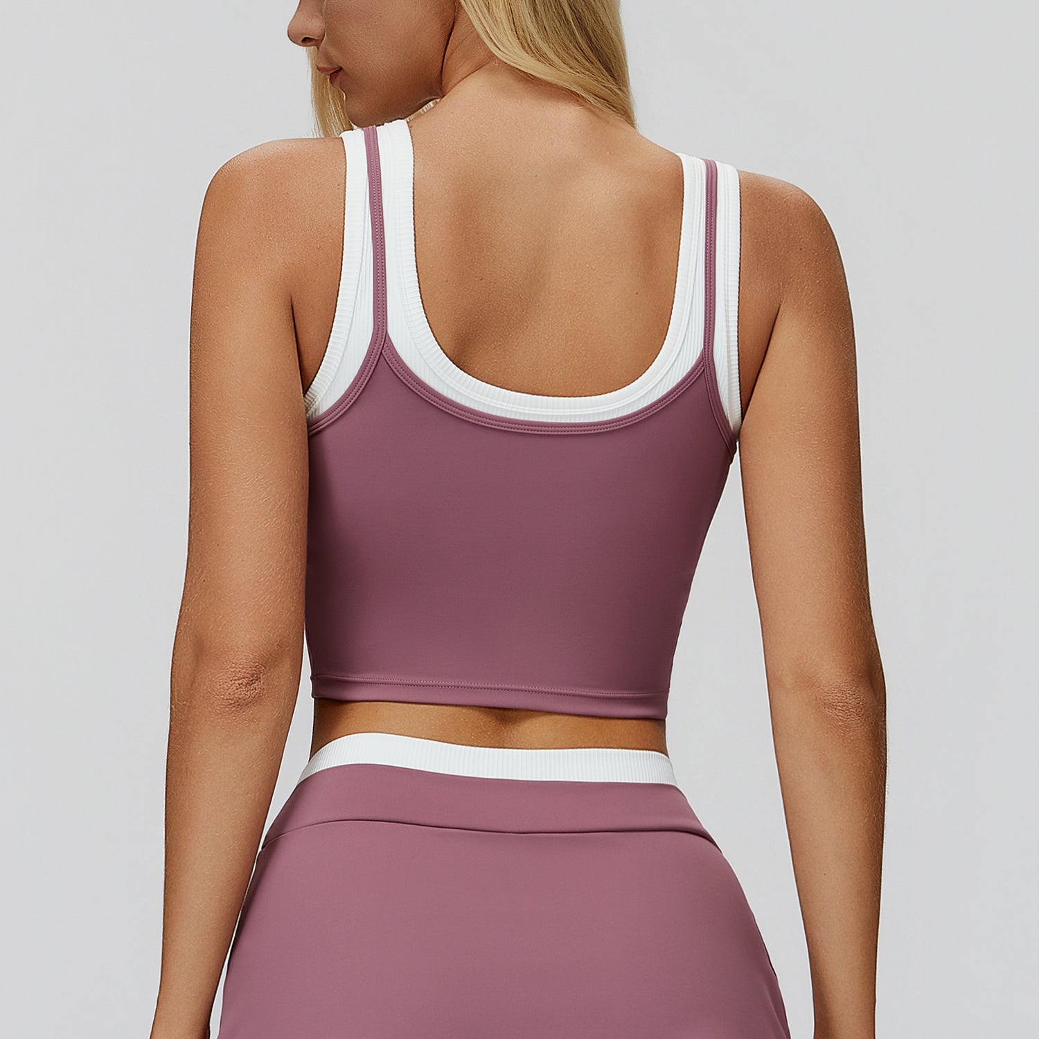 Contrast Two-in-One Tank Bra
