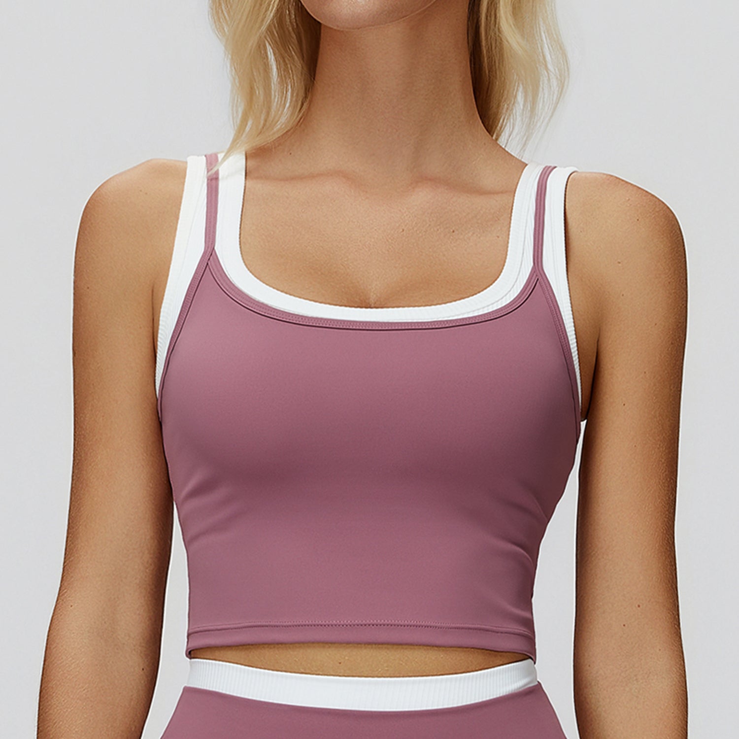 Contrast Two-in-One Tank Bra