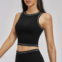 Contrast Stitch Cropped Sports Tank