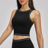 Contrast Stitch Cropped Sports Tank