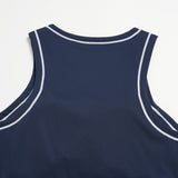 Contrast Stitch Cropped Sports Tank