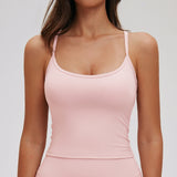 Strappy Open-Back Sports Tank
