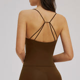 Deep V Open-Back Strappy Active Tank