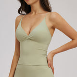 Deep V Open-Back Strappy Active Tank