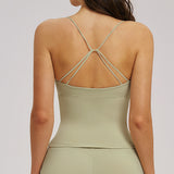 Deep V Open-Back Strappy Active Tank