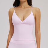 Deep V Open-Back Strappy Active Tank