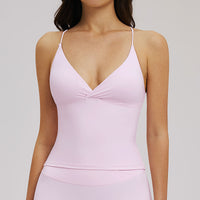 Deep V Open-Back Strappy Active Tank