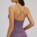Deep V Open-Back Strappy Active Tank