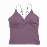 Deep V Open-Back Strappy Active Tank