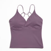 Deep V Open-Back Strappy Active Tank