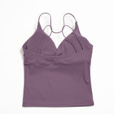 Deep V Open-Back Strappy Active Tank