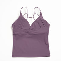 Deep V Open-Back Strappy Active Tank