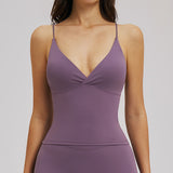 Deep V Open-Back Strappy Active Tank