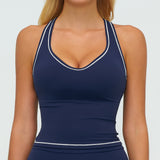Contrast-Stitch Racerback Sports Tank