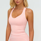 Contrast-Stitch Racerback Sports Tank