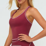 Contrast-Stitch Racerback Sports Tank