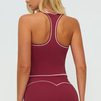 Contrast-Stitch Racerback Sports Tank