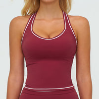 Contrast-Stitch Racerback Sports Tank