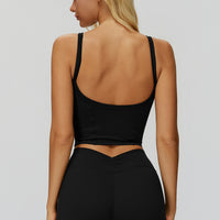 Strappy Built-In Bra Sports Tank
