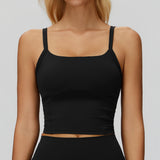 Strappy Built-In Bra Sports Tank