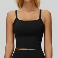 Strappy Built-In Bra Sports Tank