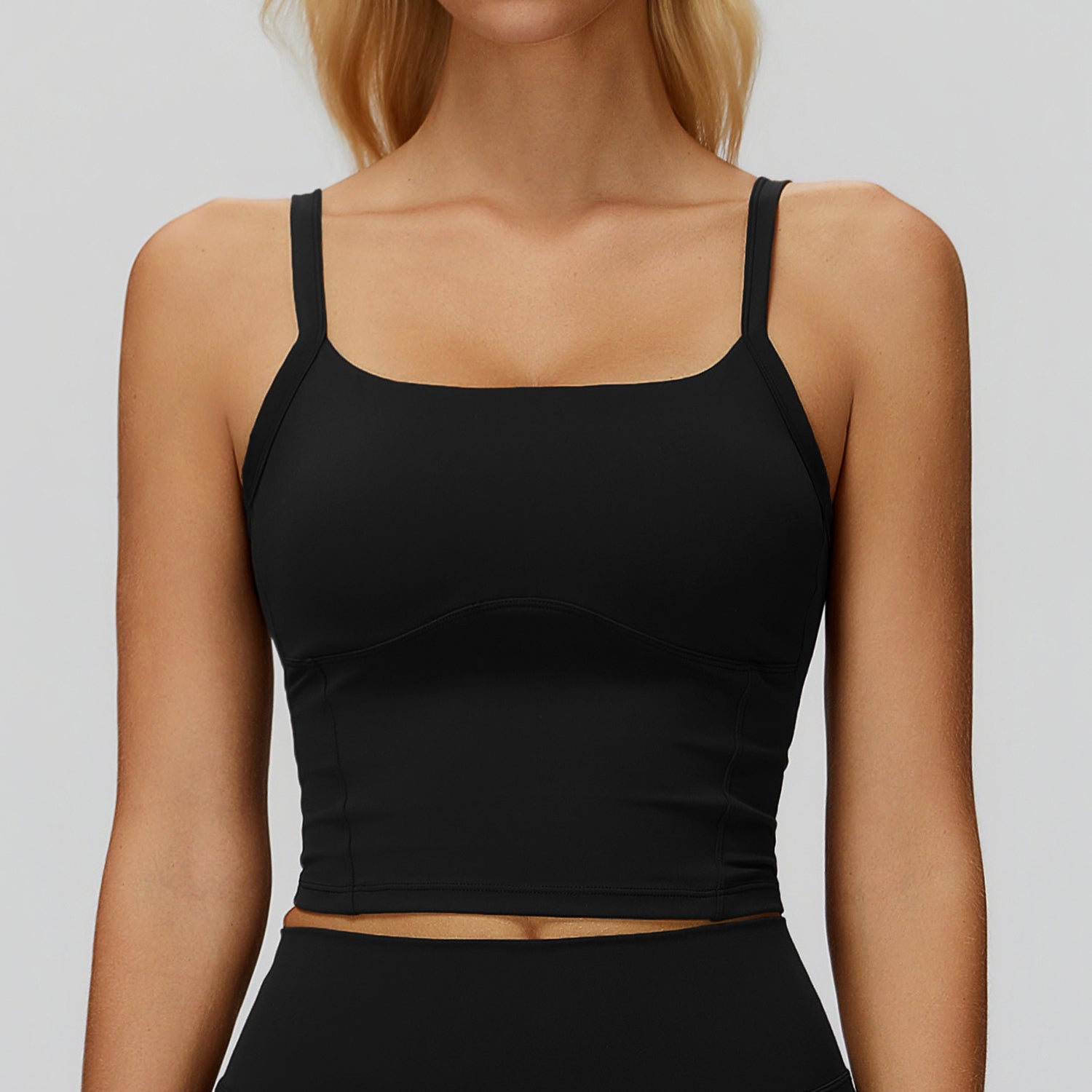 Strappy Built-In Bra Sports Tank