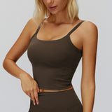 Strappy Built-In Bra Sports Tank