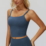 Strappy Built-In Bra Sports Tank
