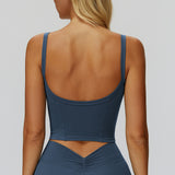 Strappy Built-In Bra Sports Tank
